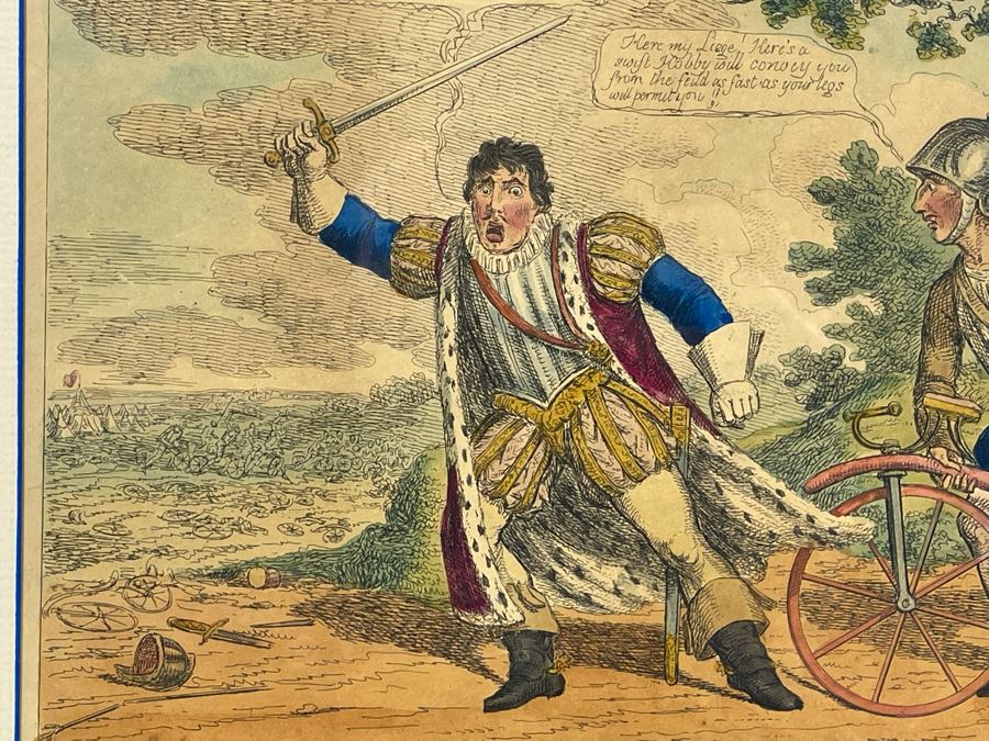 Vintage London Etching Titled New Reading Or Shakespeare Improved Humbly Dedicated To The Keen Critic Of Drury Lane By A Poor Author 13.5 X 9.5 Framed 23 X 19 [Photo 4]