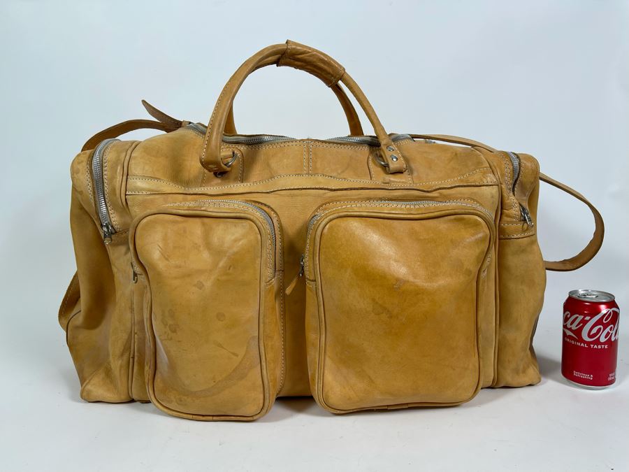 All Leather Tote Bag Made In Paraguay 28W X 14D X 12H [Photo 2]