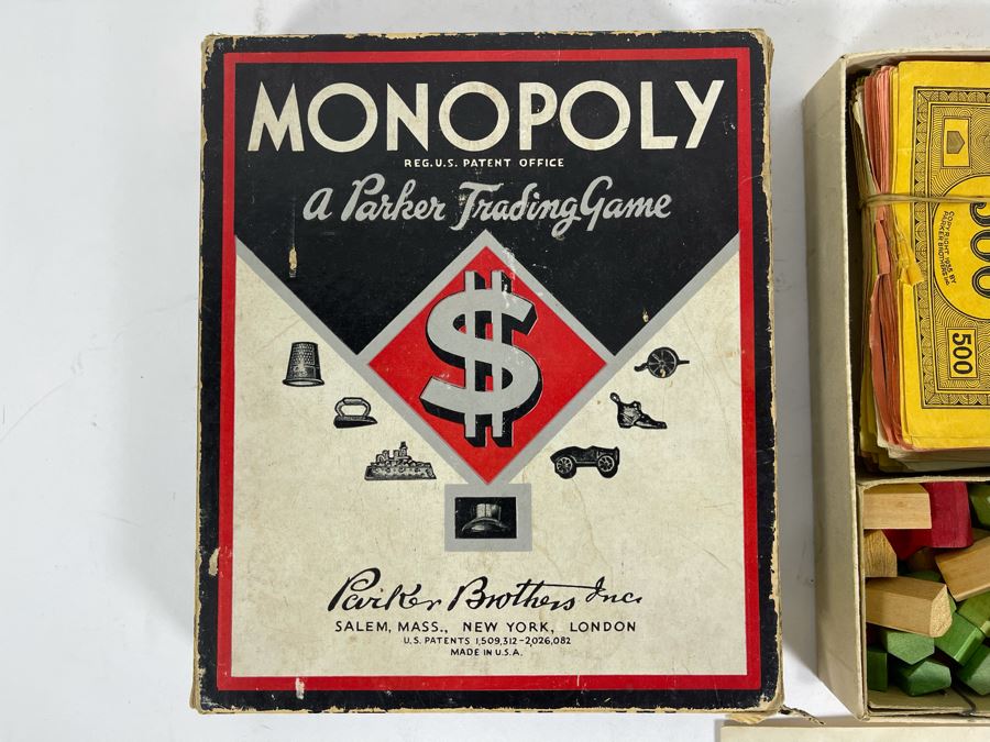 Vintage 1936 Monopoly Game Pieces (No Board) Parker Trading Game [Photo 3]