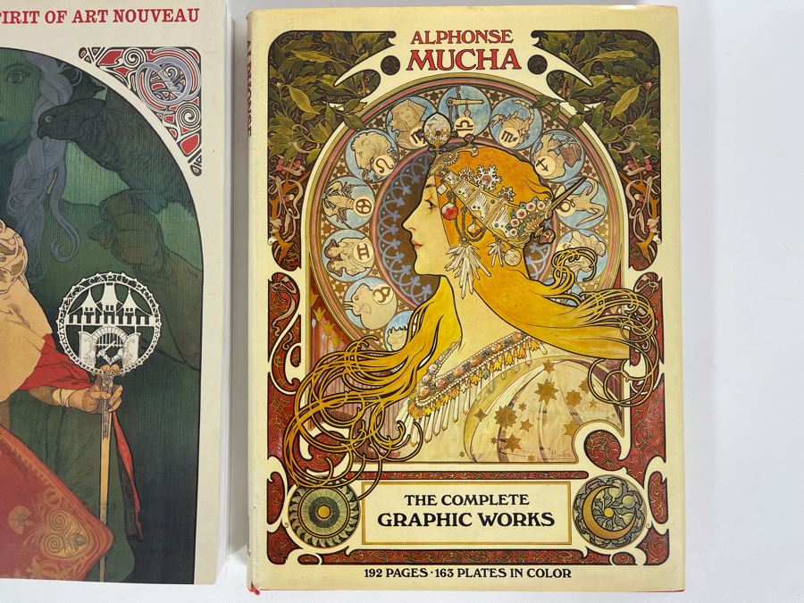 Pair Of Alphonse Mucha Art Nouveau Artwork Books [Photo 3]