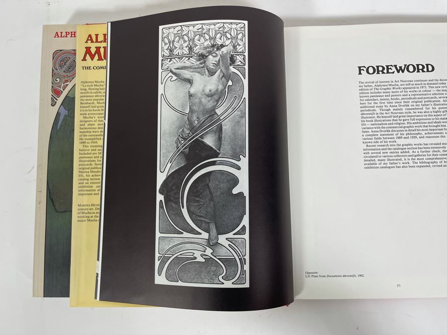 Pair Of Alphonse Mucha Art Nouveau Artwork Books [Photo 7]