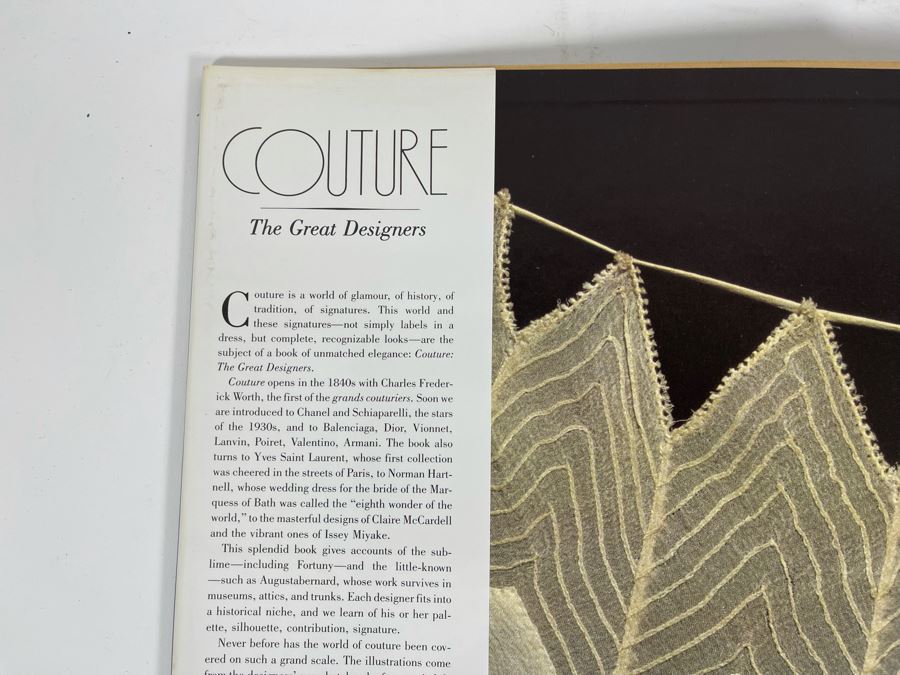 First Edition Hardcover 1985 Couture: The Great Designers Book By Caroline Rennolds Milbank [Photo 3]