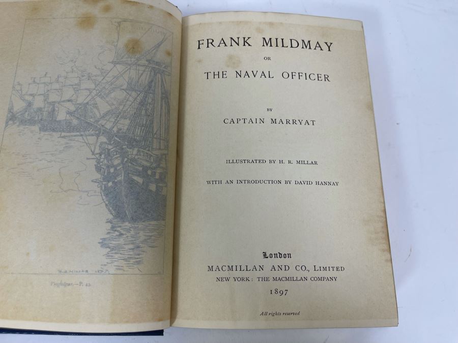 1897 Frank Mildmay Or The Naval Office By Captain Marryat Book [Photo 6]