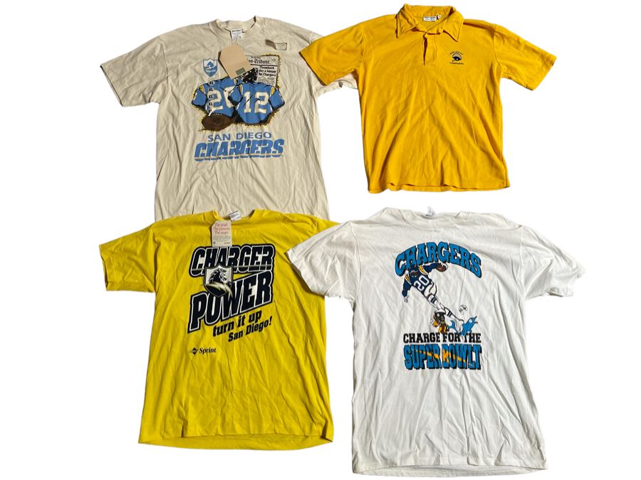 Four Vintage NFL San Diego Chargers Shirts [Photo 1]