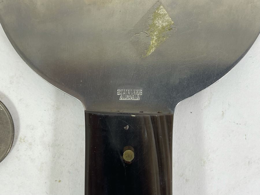 Carl Aubock Mid-Century Bottle Opener Stainless Steel Handle With Horn Handle Stamped Stainless Austria [Photo 3]