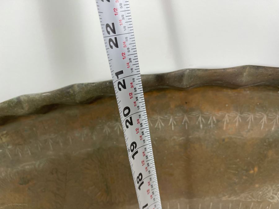 Large Etched Copper Tray 34 X 21 [Photo 8]