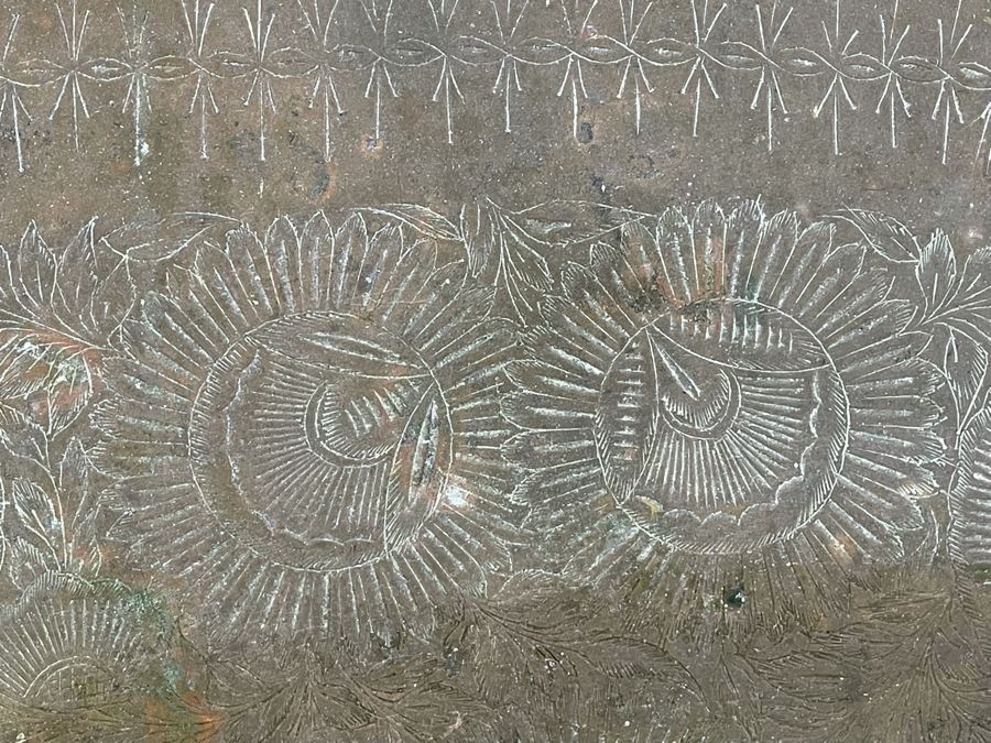 Large Etched Copper Tray 34 X 21 [Photo 4]