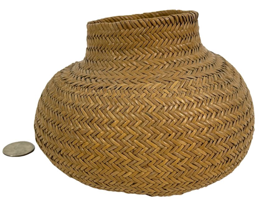 Small Handwoven Basket 6.5W X 4H