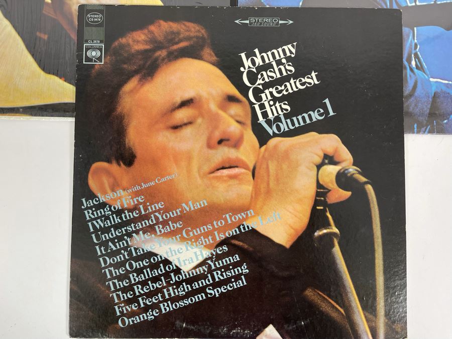 Three Johnny Cash Vinyl Record Albums [Photo 4]