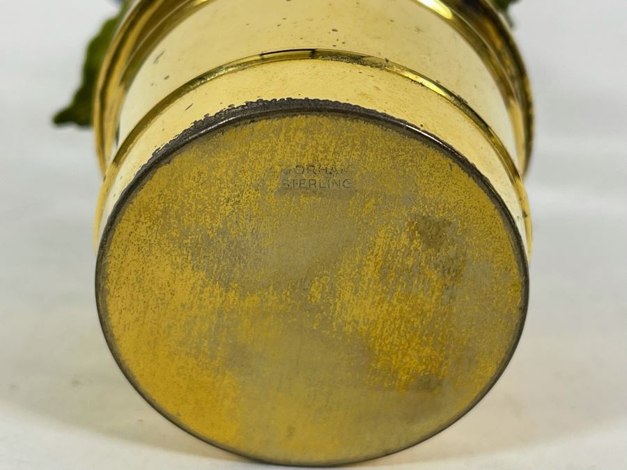 Gorham Sterling Silver 'Fleurs Des Siecle' Miniature Enamel Flowers Pot 5.5H 177g [Photo 7]