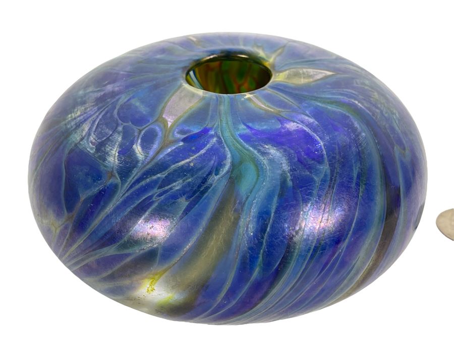 Signed Ivan Adaniya Studio Art Glass Vase 1996 [Photo 1]