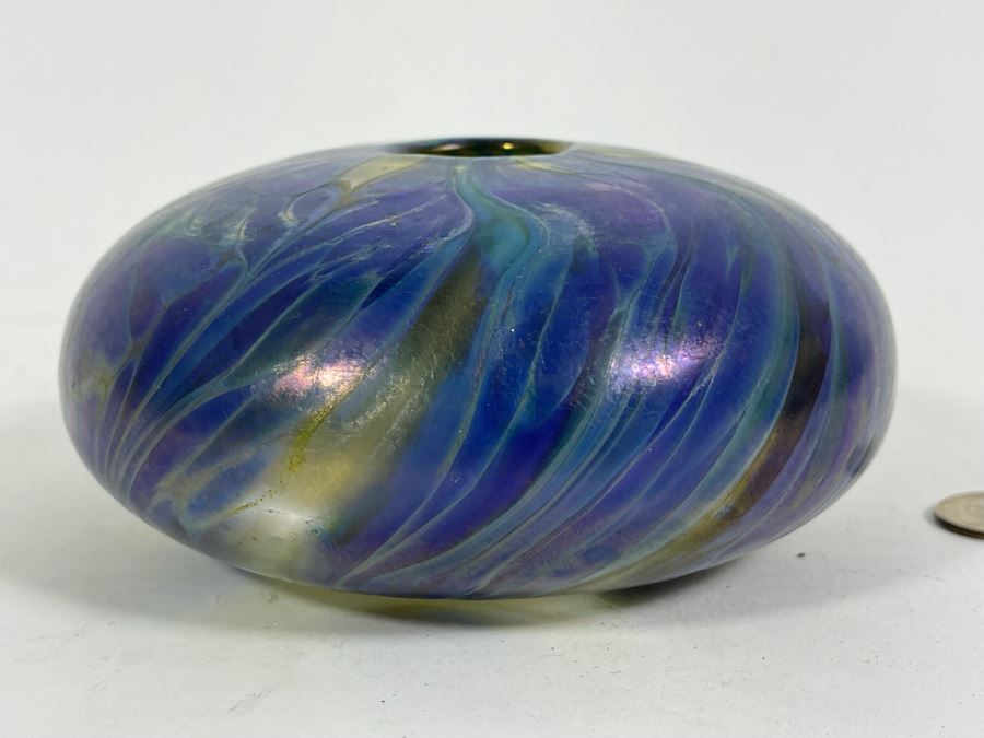 Signed Ivan Adaniya Studio Art Glass Vase 1996 [Photo 6]