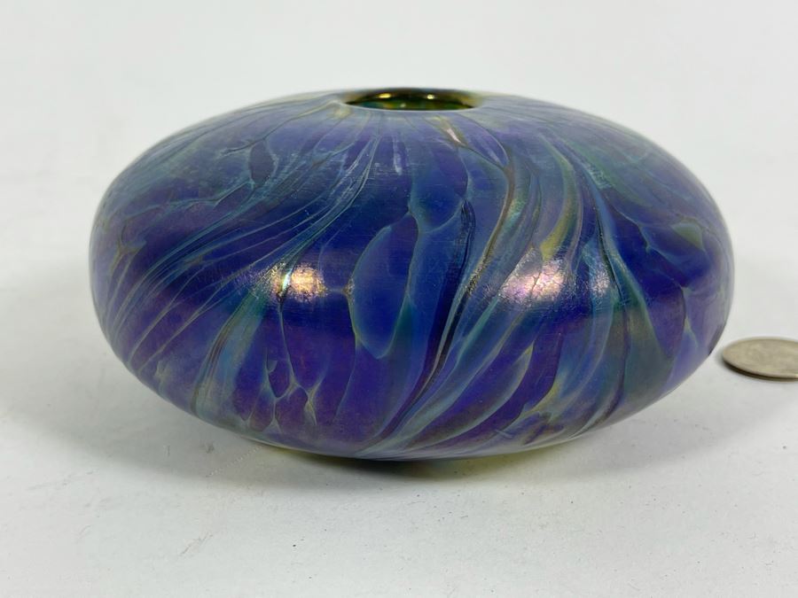 Signed Ivan Adaniya Studio Art Glass Vase 1996 [Photo 2]