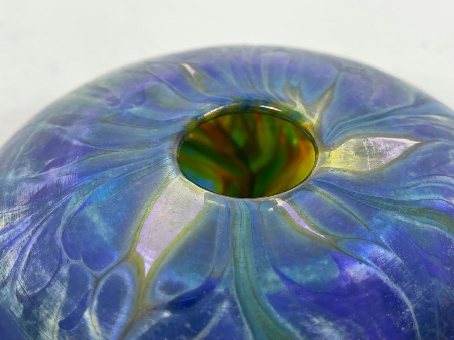 Signed Ivan Adaniya Studio Art Glass Vase 1996 [Photo 5]