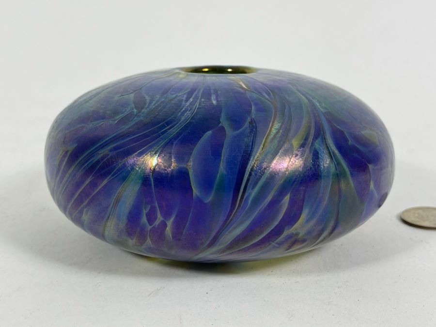 Signed Ivan Adaniya Studio Art Glass Vase 1996 [Photo 7]