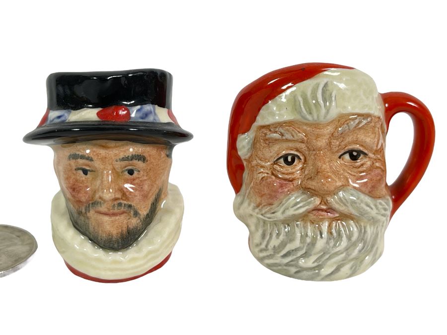 Royal Doulton Miniature Beefeater D6806 Exclusively For RDICC And Santa Claus D6950 Commissioned By Seaway China 1.5H [Photo 1]