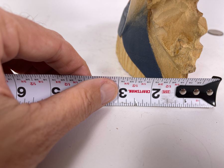 Carved Wooden Dolphin Sculpture 7.5W X 3D X 18.5H [Photo 10]