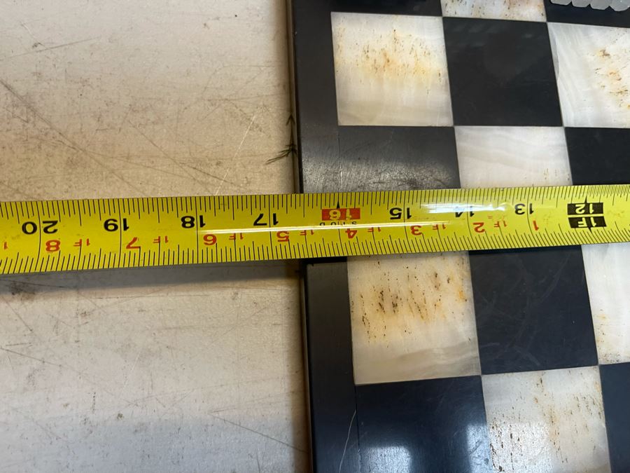 Hand Carved Marble Chess Pieces With Marble Board 16.5W X 16.5D X .75H [Photo 13]