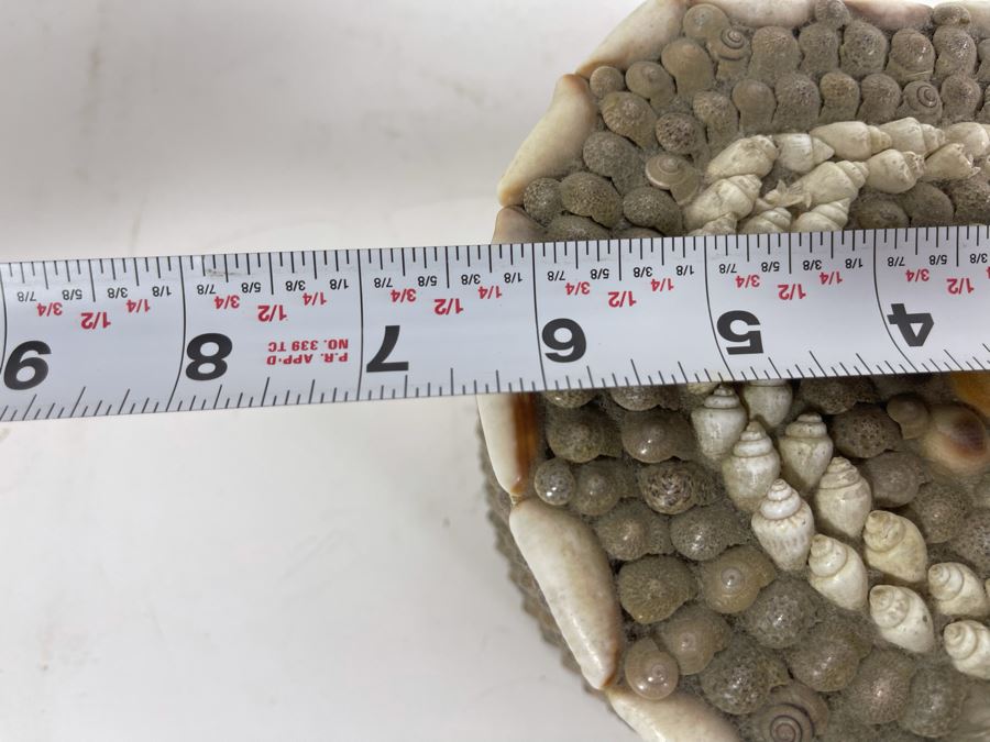 Pair Of Handmade Nesting Shell Decorated Boxes By Gloria Vanderbilt 6.5W X 6D X 4H [Photo 20]