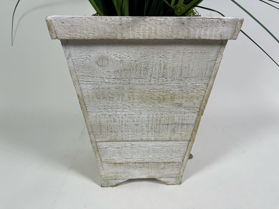 Artificial Plant With Wooden Plant Stand 18W X 48H Retails $60 [Photo 2]