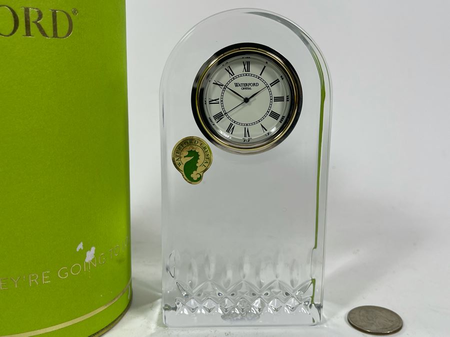 New Waterford Crystal Clock With Box Retails $175 [Photo 2]