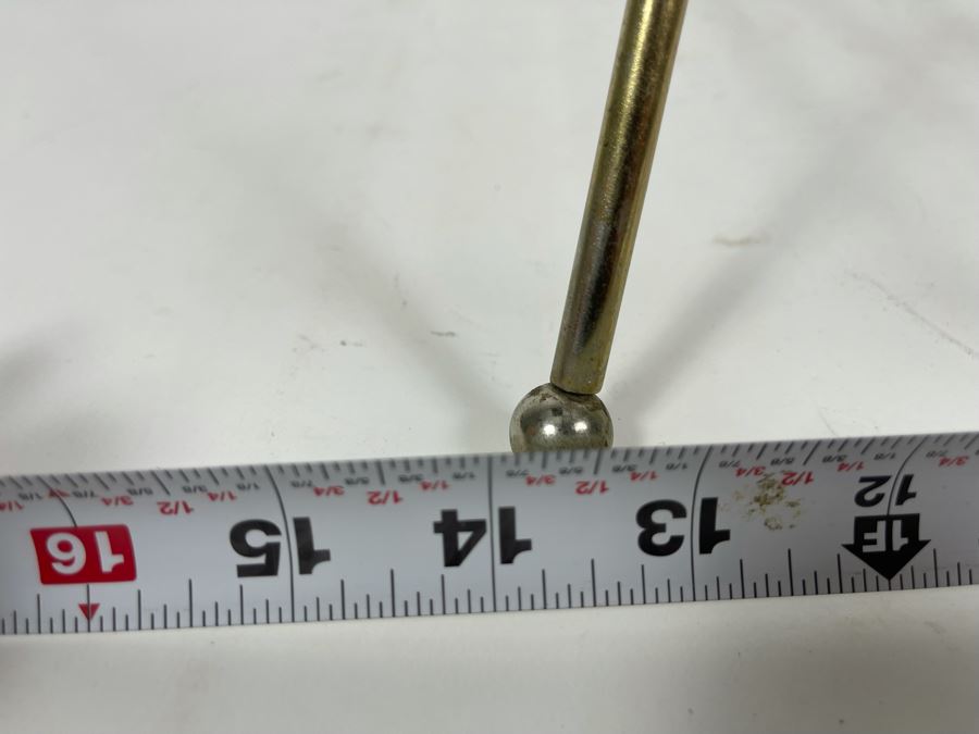 Mid-Century Atomic Brass Stand Rack 14W X 13D X 26H [Photo 5]