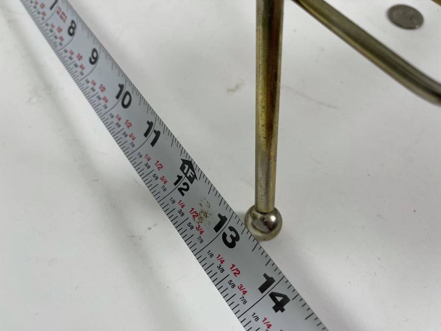 Mid-Century Atomic Brass Stand Rack 14W X 13D X 26H [Photo 6]