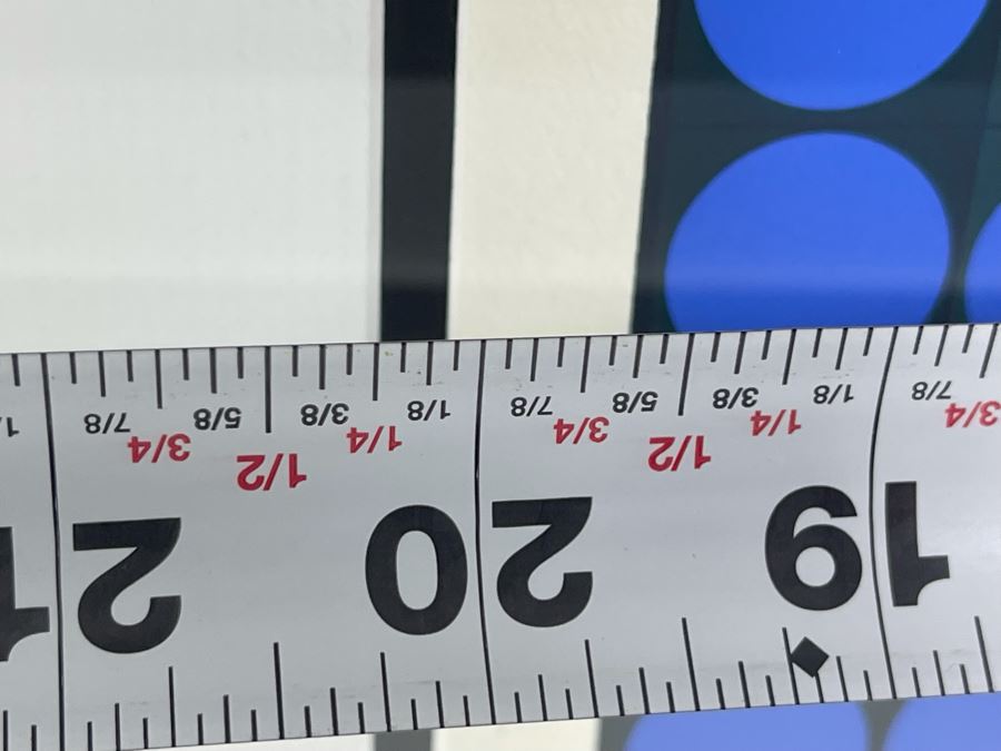 Victor Vasarely Hand Signed Limited Edition Lithograph Titled Battor 1977 20 X 37 Framed 26 X 43 [Photo 9]