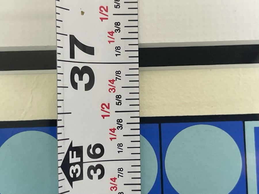 Victor Vasarely Hand Signed Limited Edition Lithograph Titled Battor 1977 20 X 37 Framed 26 X 43 [Photo 11]