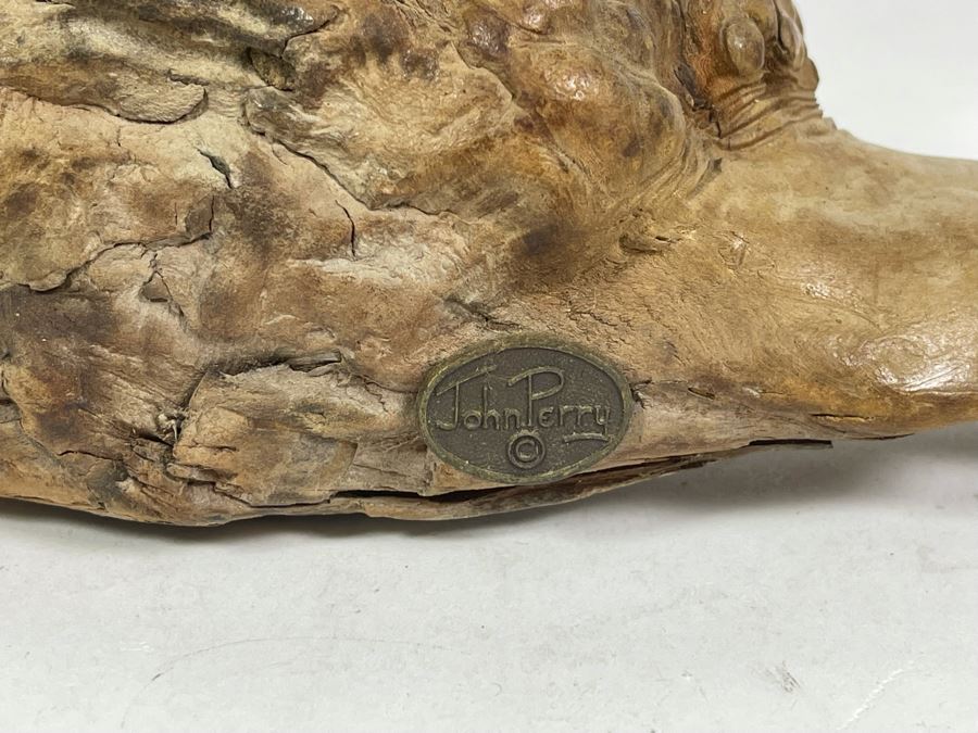 John Perry Whale Sculpture On Burlwood Base 12W X 6D X 8H [Photo 6]