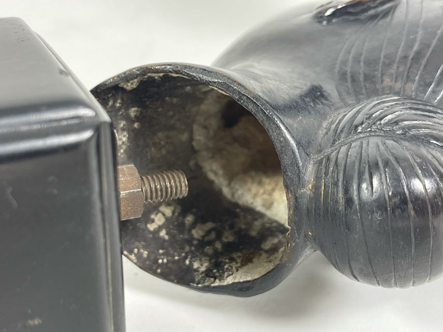 Pair Of Asian Bronze Busts Sculptures On Wooden Bases 7.5H [Photo 6]