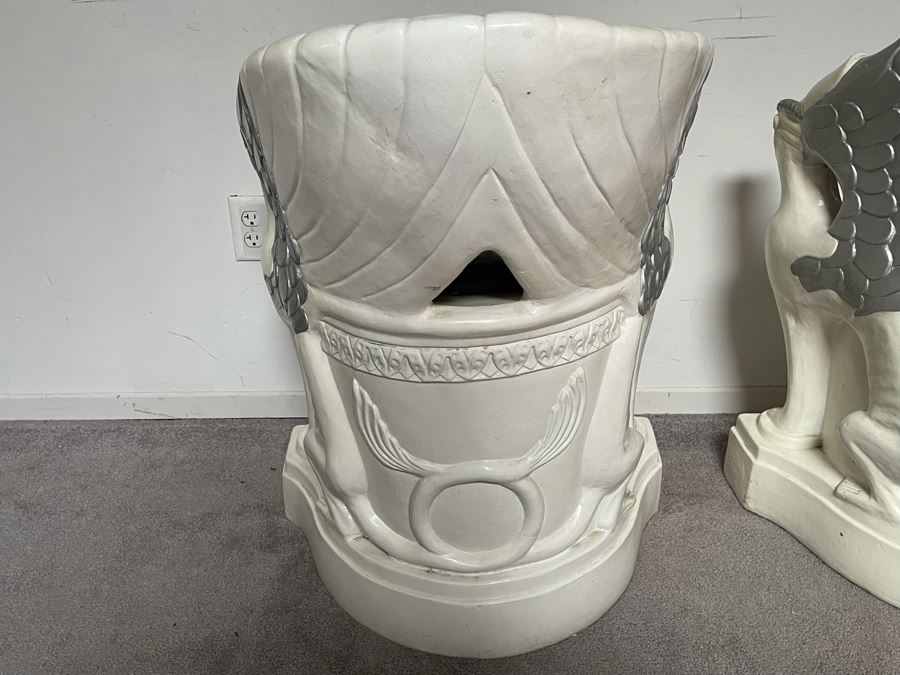 Pair Of Unusual Conversation Piece Fiberglass Armchairs Signed Continental Studios 1984 25W X 24D X 31H [Photo 18]