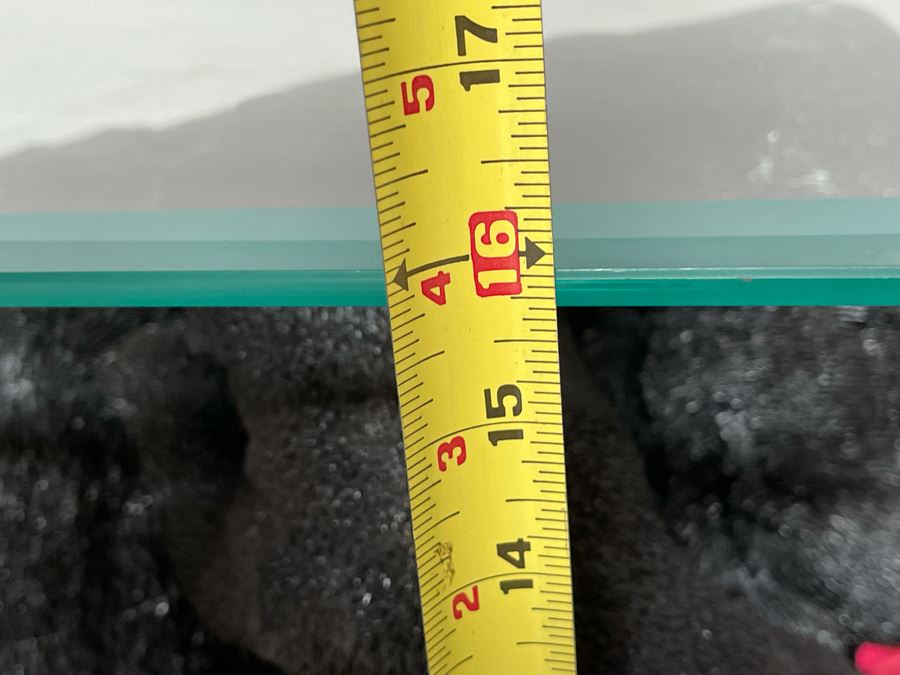 Unique Black Panther Jaguar With Cub Resin Base Coffee Table With Glass Top 50W X 18D X 16H [Photo 19]