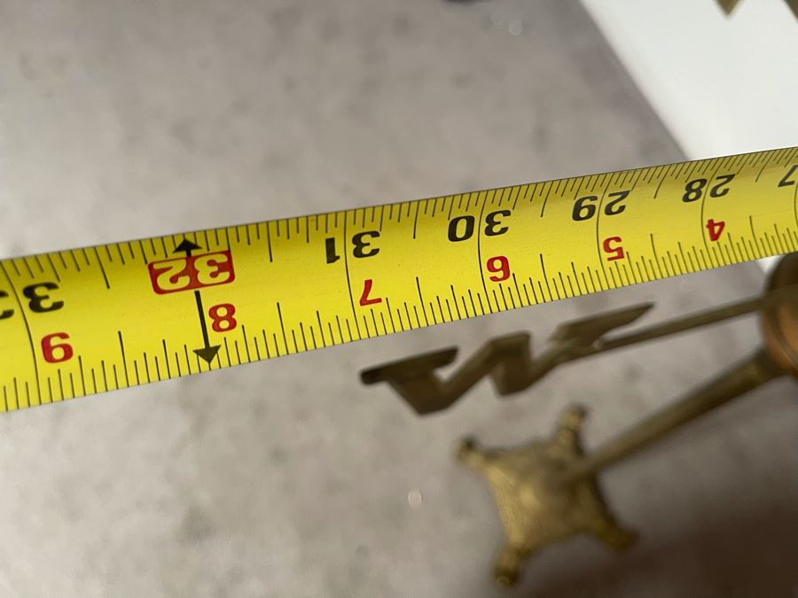 Standing Brass And Copper Lion Weather Vane 31W X 57H [Photo 9]