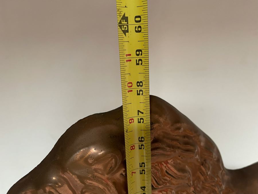 Standing Brass And Copper Lion Weather Vane 31W X 57H [Photo 8]