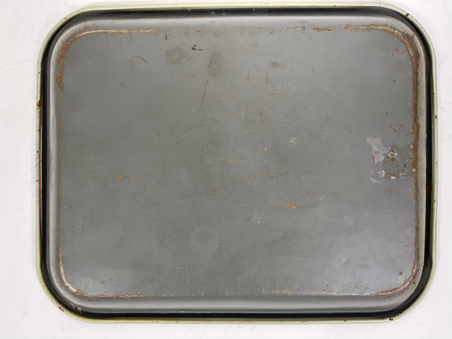 Vintage 1939 Coca-Cola Metal Litho Serving Tray Featuring A Girl Sitting On A Pool Diving Board Drinking Coke From The American Art Works Inc 13W X 10.5H [Photo 12]