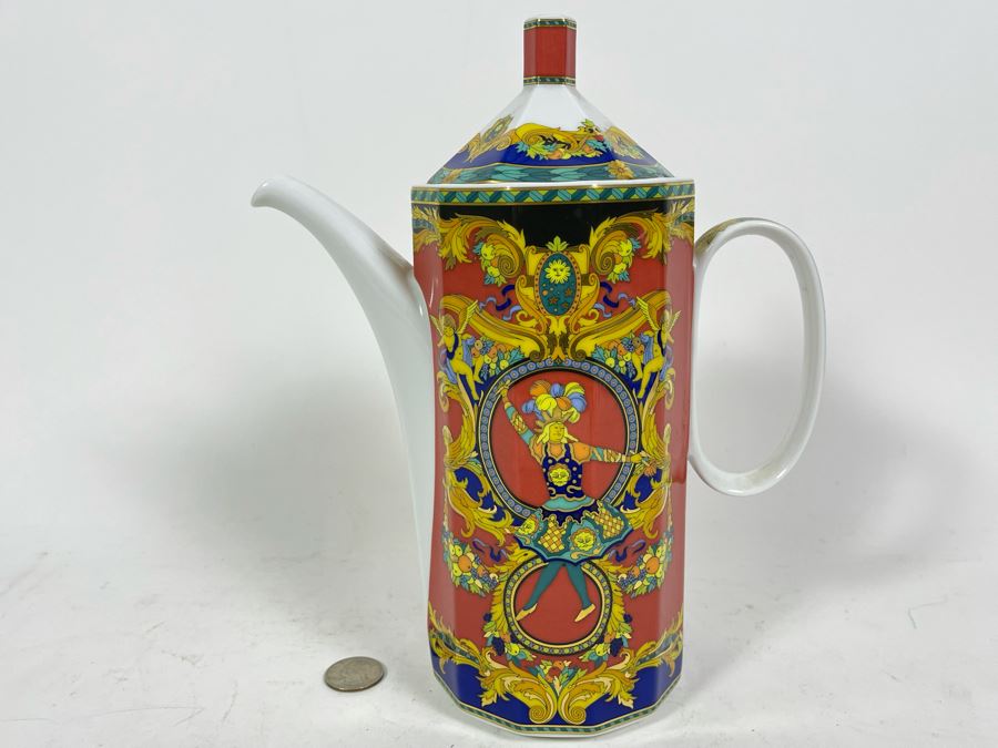 Versace Rosenthal Coffee Pot Le Roi Soleil 10H [Photo 3]