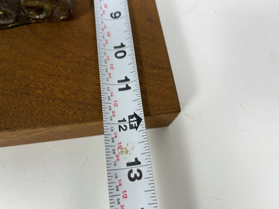 Large Abstract Mid-Century Bronze Sailboat Sculpture On Wooden Base Signed M/66 18W X 12D X 24.5H [Photo 15]