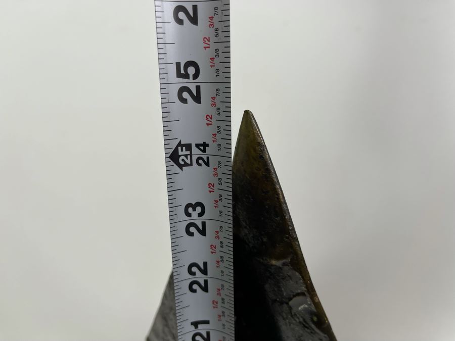 Large Abstract Mid-Century Bronze Sailboat Sculpture On Wooden Base Signed M/66 18W X 12D X 24.5H [Photo 16]