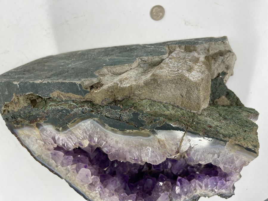 Large Amethyst Geode Organic Sculpture 12.5W X 8D X 9.5H [Photo 23]