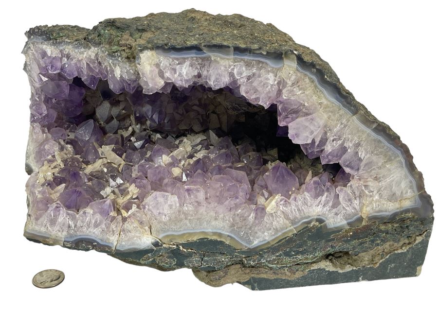 Large Amethyst Geode Organic Sculpture 12.5W X 8D X 9.5H [Photo 2]