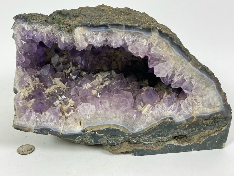 Large Amethyst Geode Organic Sculpture 12.5W X 8D X 9.5H [Photo 6]