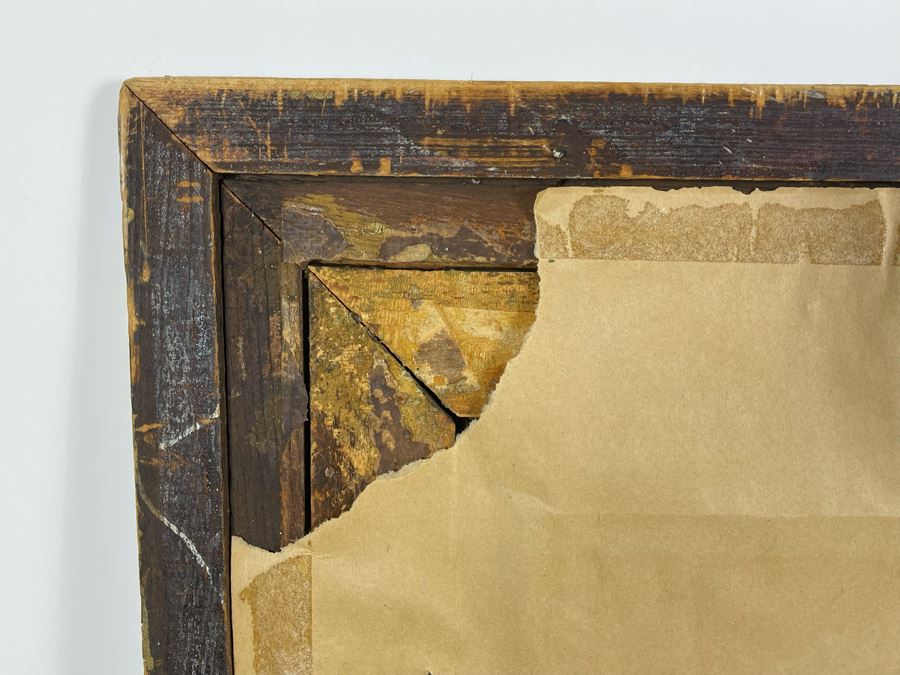 Vintage Print Poster Of St. Joseph & Baby Jesus, S. Giuseppe, S. Jose 16 X 20 In Antique Gilt Wooden Frame 29 X 33 [Photo 16]