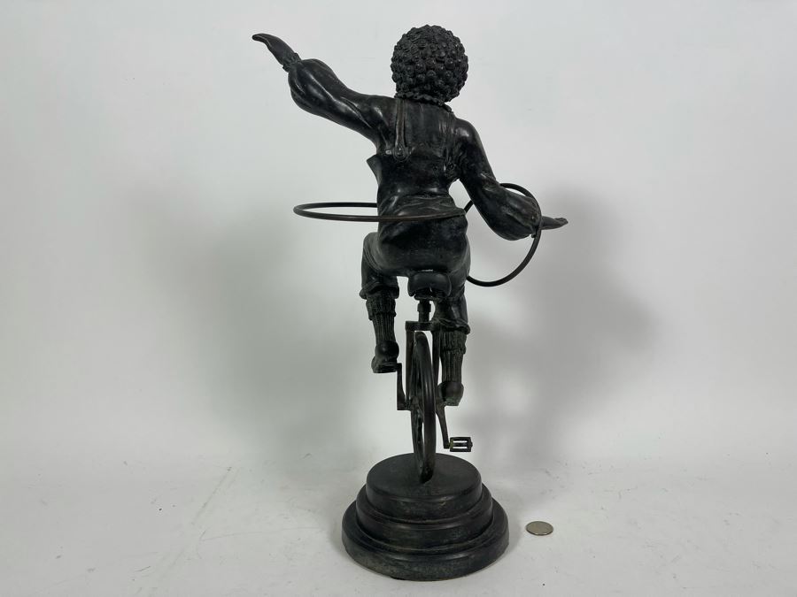 Bronze Sculpture Of Clown Riding A Unicycle 12W X 18H [Photo 10]