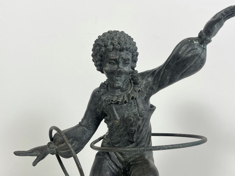 Bronze Sculpture Of Clown Riding A Unicycle 12W X 18H [Photo 5]