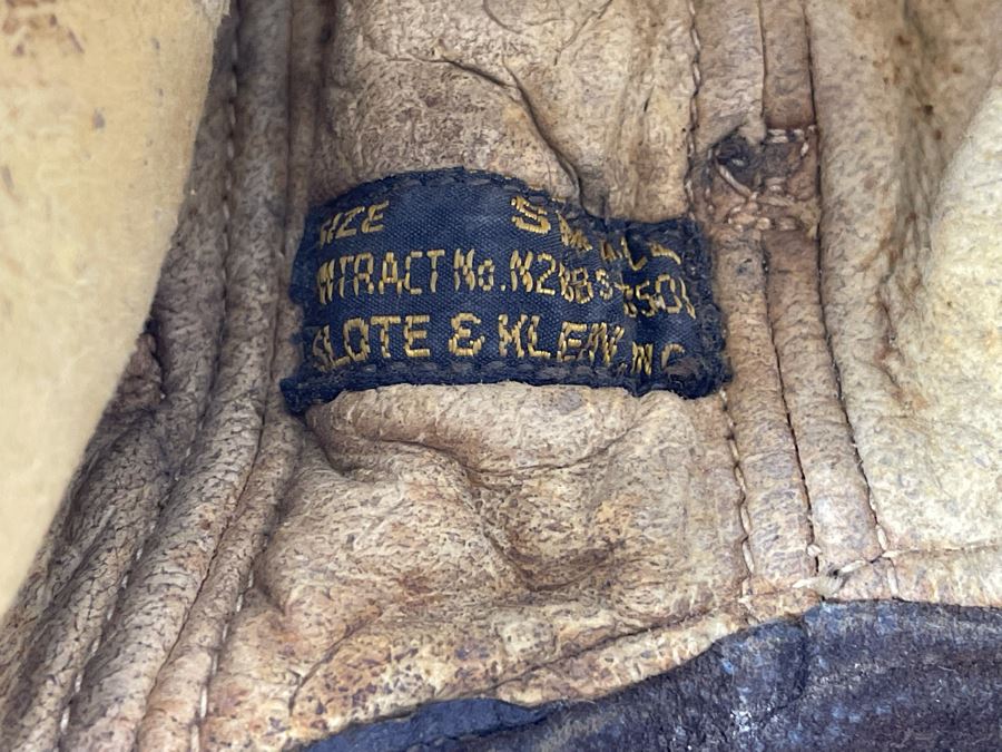 Vintage Leather WWII Air Force Pilots Leather Hat Cap Mfg By Slote & Klein Size Small [Photo 11]