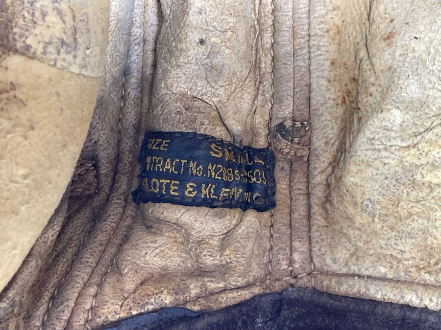 Vintage Leather WWII Air Force Pilots Leather Hat Cap Mfg By Slote & Klein Size Small [Photo 10]