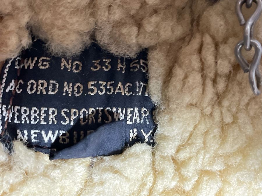 Air Force Leather Sherpa Bomber Overalls With Suspenders Flight Pilot Leather Pants From WWII [Photo 9]