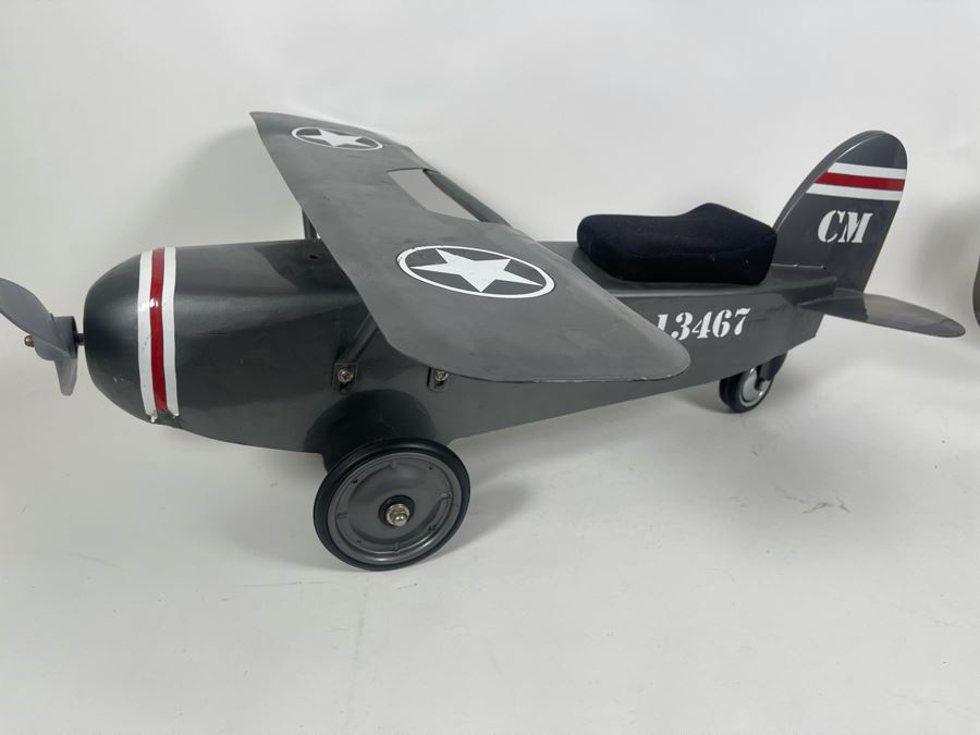 Metal Airplane Child's Push Toy 28W X 33D X 12H [Photo 2]