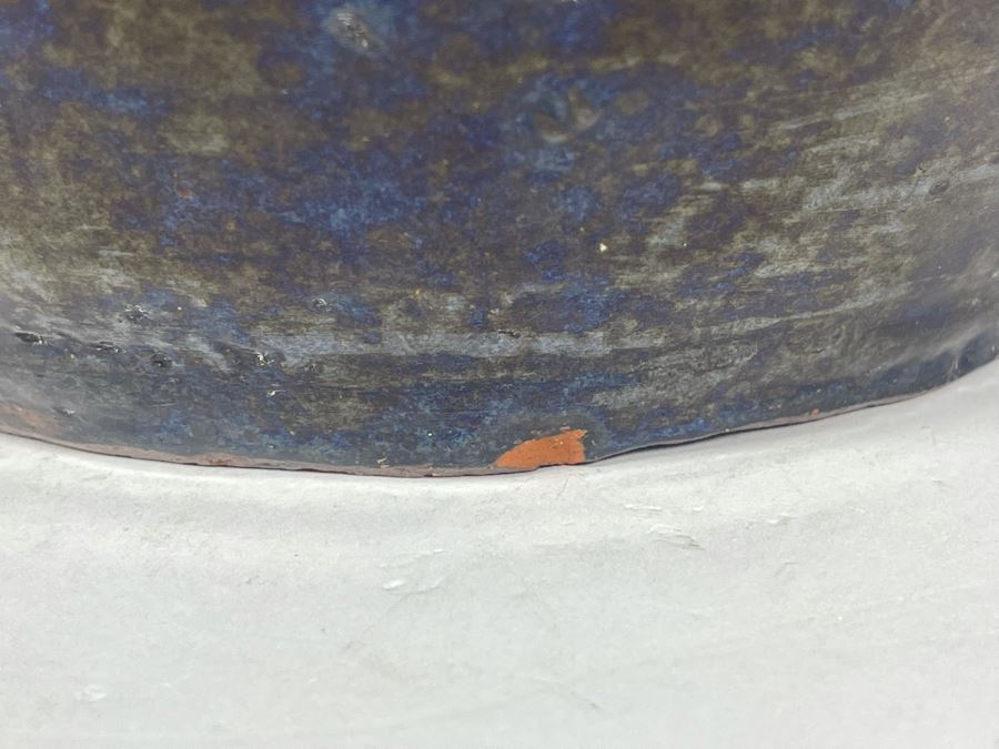 Large Vintage Asian Glazed Pottery Jar 13W X 14H [Photo 10]